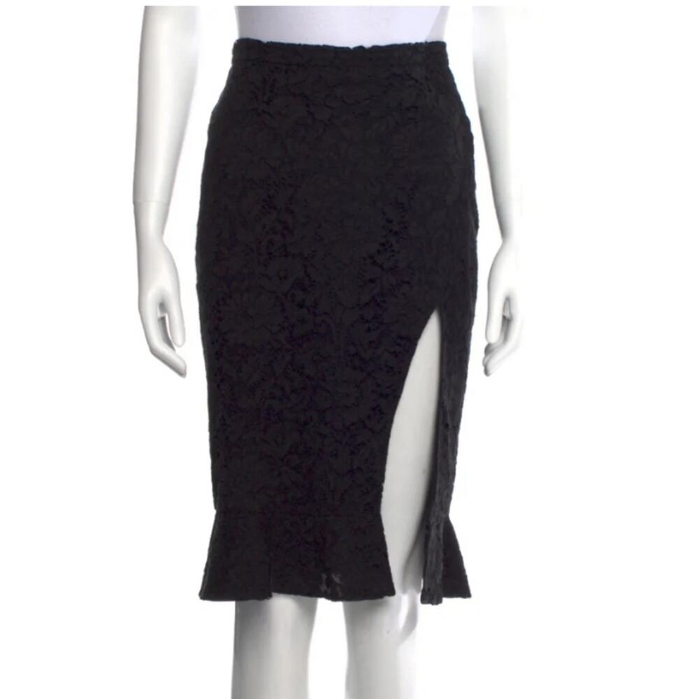 Altuzarra Black Cotton Lace Skirt (XS)